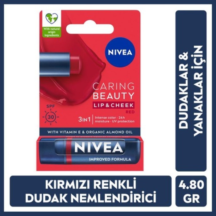 Nıvea Renkli Dudak Bakım Ve Yanak Balmı Spf30 4,8G Kırmızı