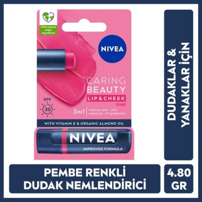 Nıvea Renkli Dudak Bakım Ve Yanak Balmı Spf30 4,8G Pembe