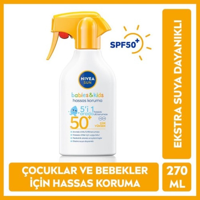 Nıvea Sun Baby Sprey Hassas Spf50+ 270Ml Tetikli