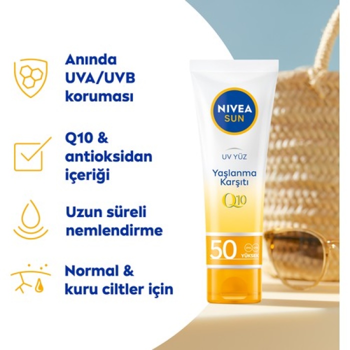 Nıvea Sun Yaşlanma & Leke Karşıtı Yüz Kremi Spf50 50Ml