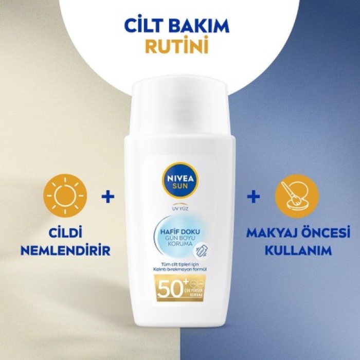 Nivea Sun Hafif Dokulu Güneş Koruyucu Yüz Kremi 40 Ml
