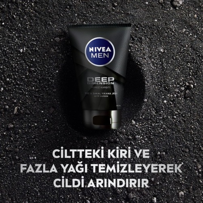 Nivea For Men Deep Dimension Yüz Temizleme Jeli 100 Ml