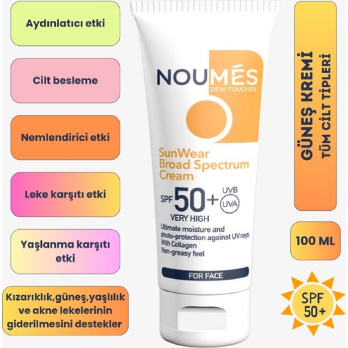Noumes Yüz Güneş Kremi 100 Ml