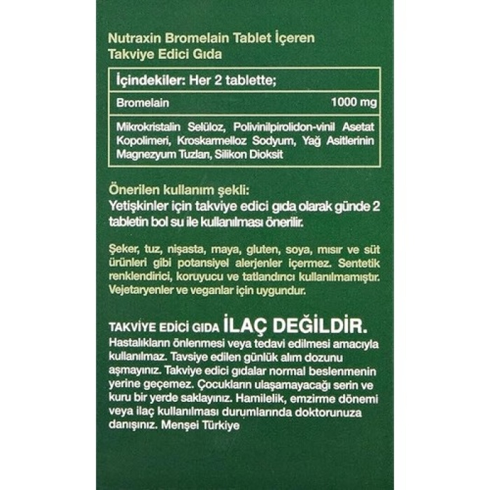 Nutraxın Bromelaın 60 Tab