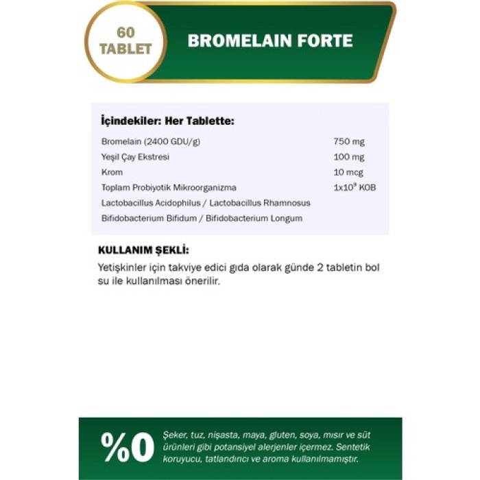 Nutraxın Bromelaın Forte 60Tblt