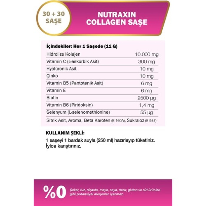 Nutraxın Collagen 60 Sachet