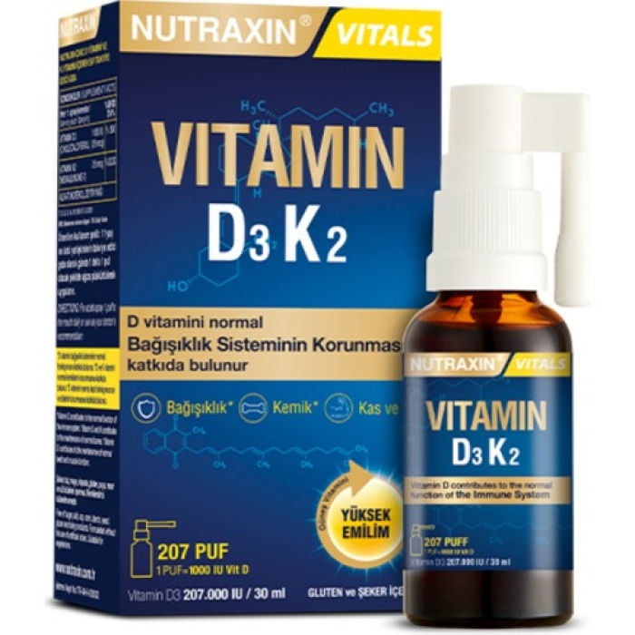 Nutraxın D3K2 Vıtamın 30Ml