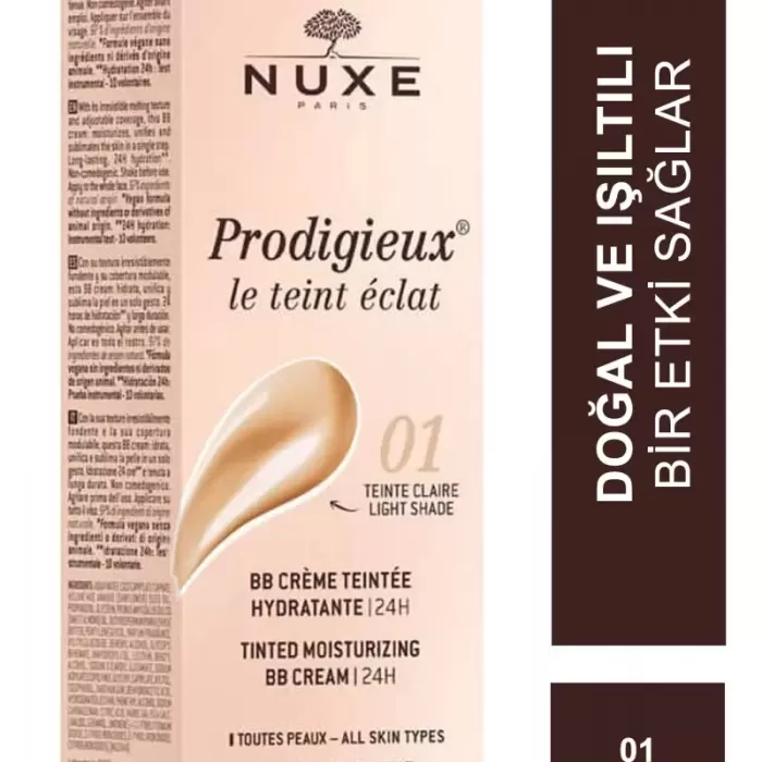 Nuxe Prodigieux Tinted Moisturizing Bb Cream Renkli Nemlendirici Light Shade No: 01 30 Ml