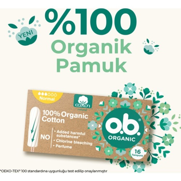 Ob Tampon Organic Normal 16Lı