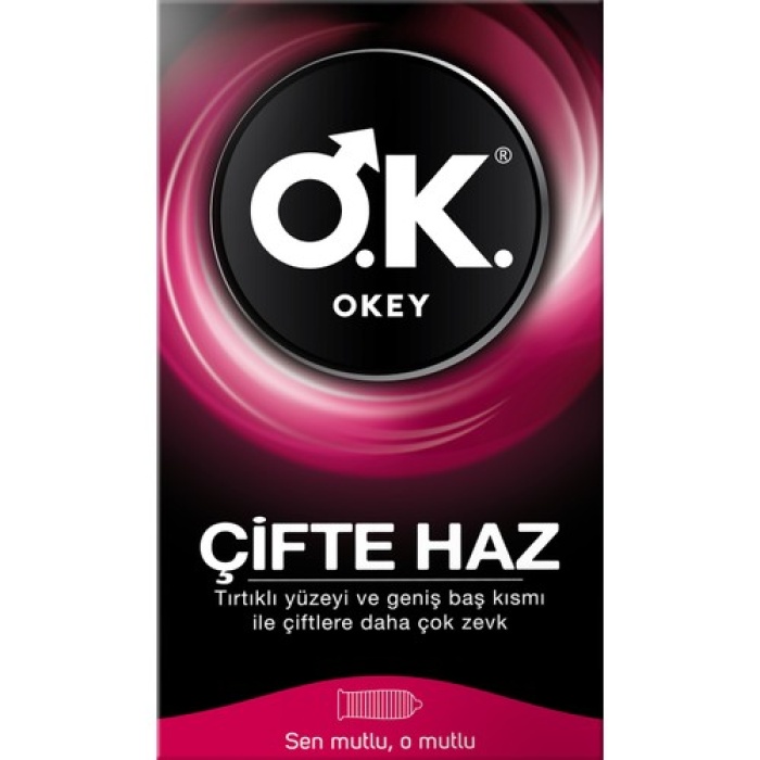 Okey Çifte Haz Prezervatif 10 Adet