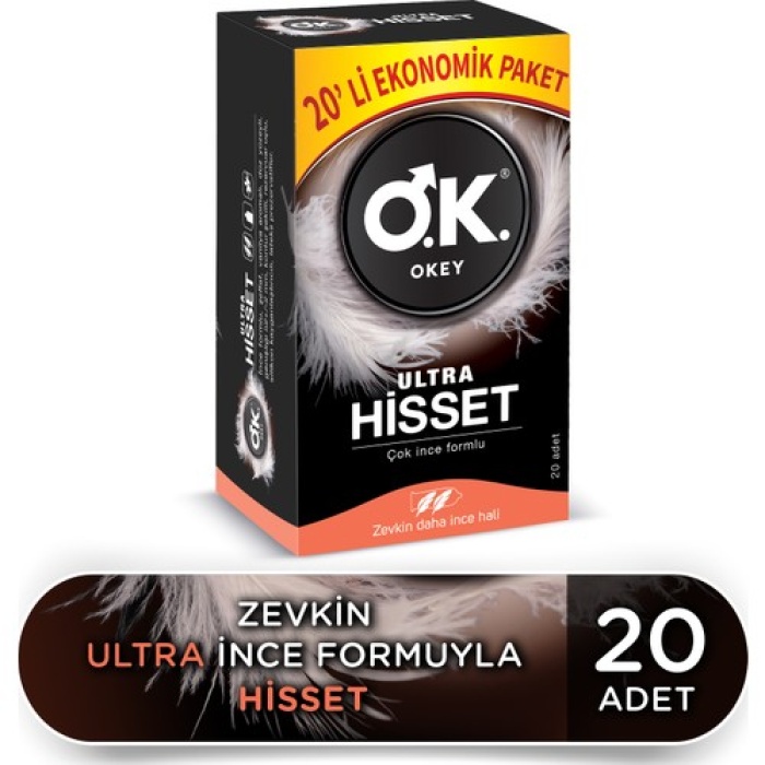 Okey Prezervatif Ultra Hisset 20Li - Ekonomik Paket