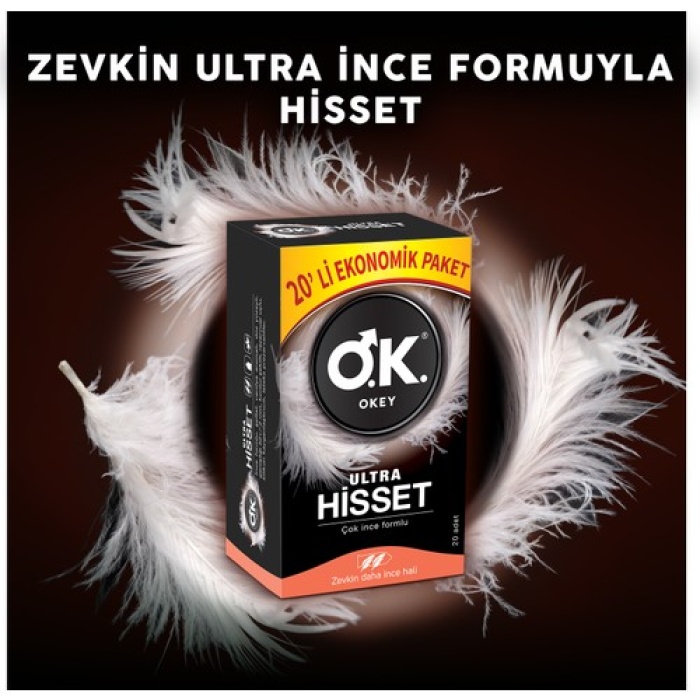 Okey Prezervatif Ultra Hisset 20Li - Ekonomik Paket