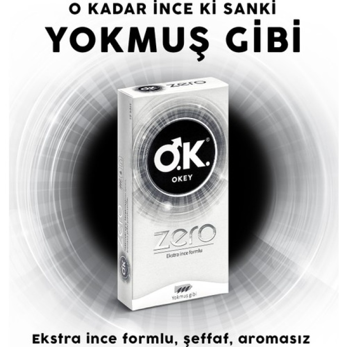 Okey Zero Ekstra İnce Formlu Prezervatif 10Lu