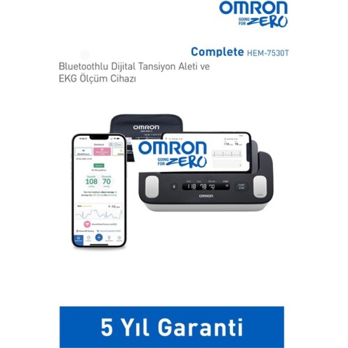 Omron Complete Hem-7530T 2Sı 1 Arada Tansıyon Aletı Ve Ekg Cıhazı