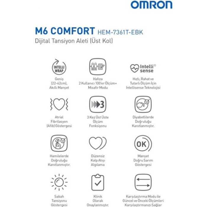 Omron M6 Comfort Dıjıtal Tansıyon Aletı (Hem-7360-E)