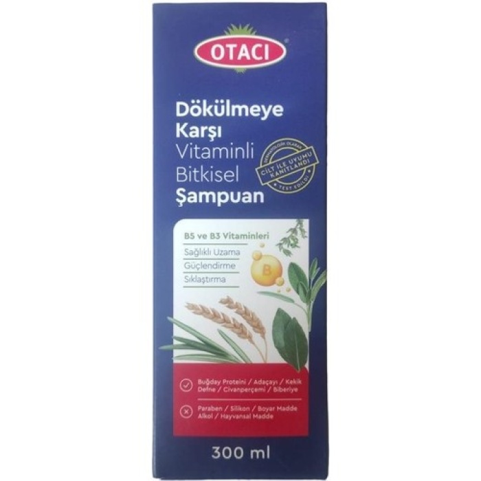 Otacı Dökülmeye Karşı Vitaminli Bitkisel Şampuan 300 Ml.Eczane Özel