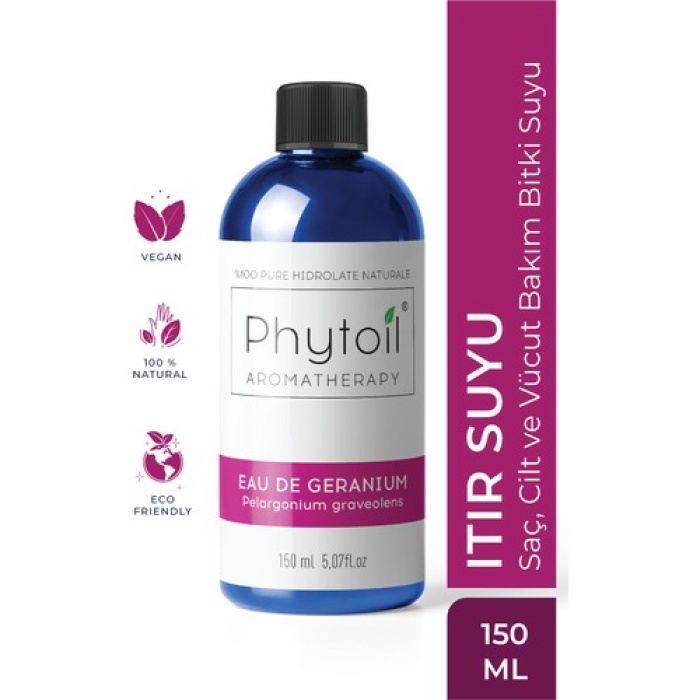 Phytoil Eau De Geranium Itır Suyu Saç Cilt Ve Vücut Bakım Bitki Suyu 150 Ml