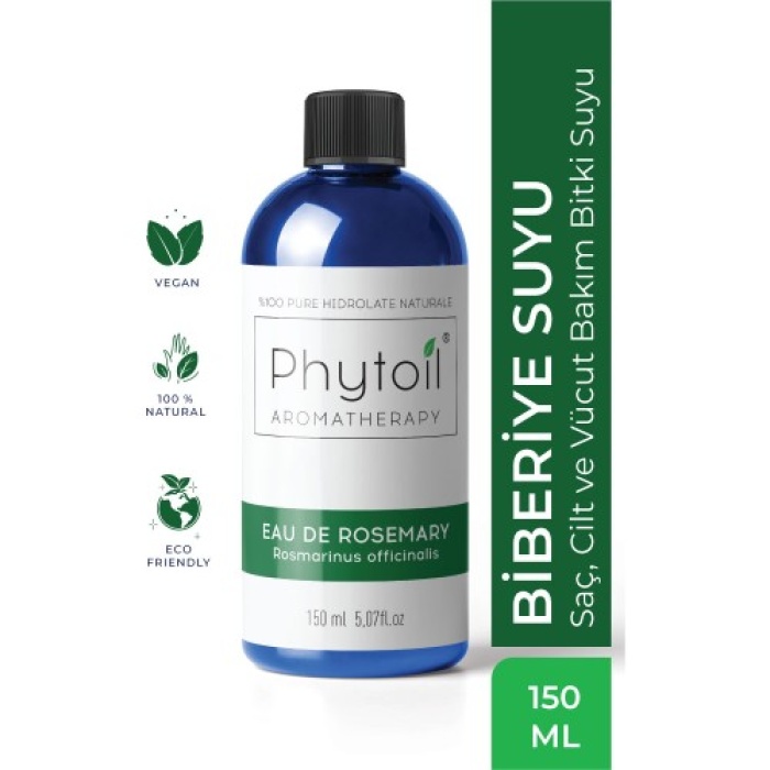 Phytoil Eau De Rosemary Biberiye Suyu Saç Cilt Ve Vücut Bakım Bitki Suyu 150 Ml