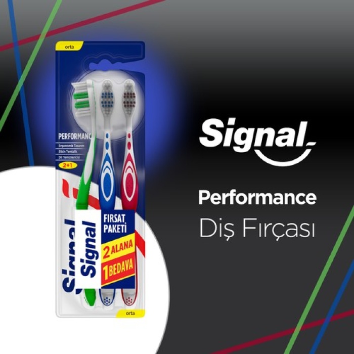 Signal Diş Fırçası Performans Orta 2+1