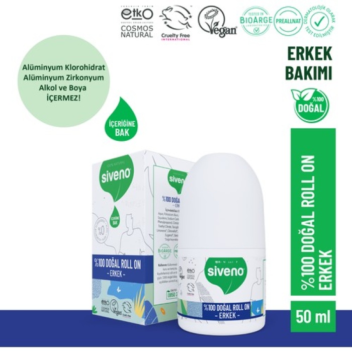 Siveno Doğal Roll-On Erkek 50Ml