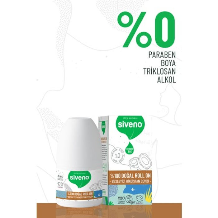 Siveno Doğal Roll-On Unısex Hindistan Cevizli 50Ml