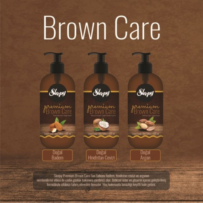 Sleepy Sivi Sabun Premium Brown Care Doğal Hindistan Cevizi 500 Ml