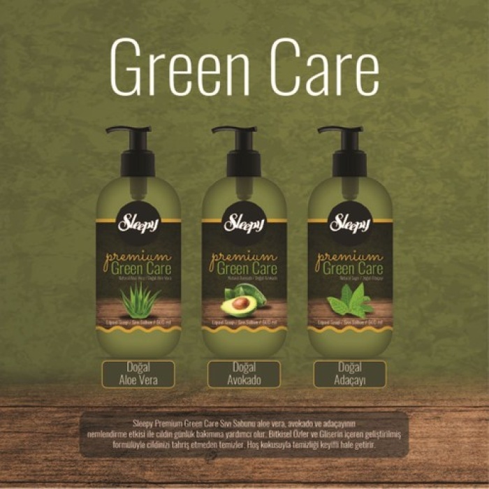 Sleepy Sivi Sabun Premium Green Care Doğal Aloe Vera 500 Ml