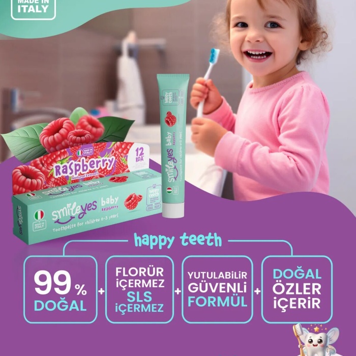 Smıleyes Dıs Macunu 30Ml Baby 0-3 Yas Raspberry
