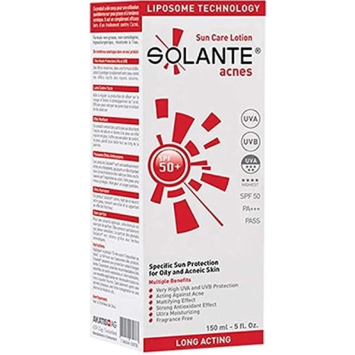 Solante Acnes Akne Karşıtı Güneş Koruyucu Losyon Spf50+ 150Ml