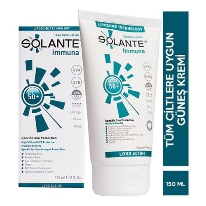 Solante Immuna Deri Kanserini Önlemeye Yardımcı Güneş Koruyucu Losyon Spf50+ 150Ml