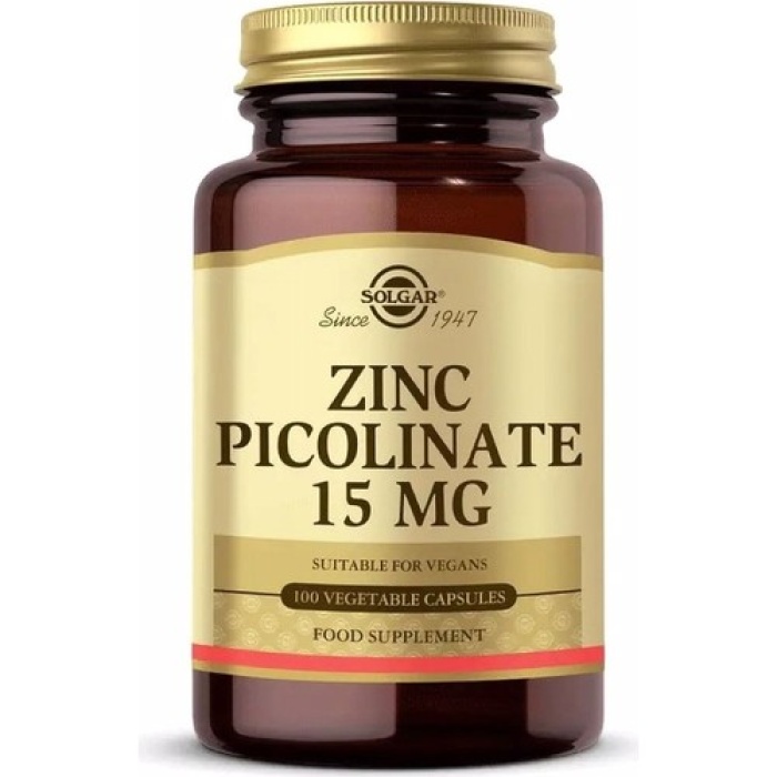 Solgar Zinc Picolinate 15 Mg 100 Kapsül