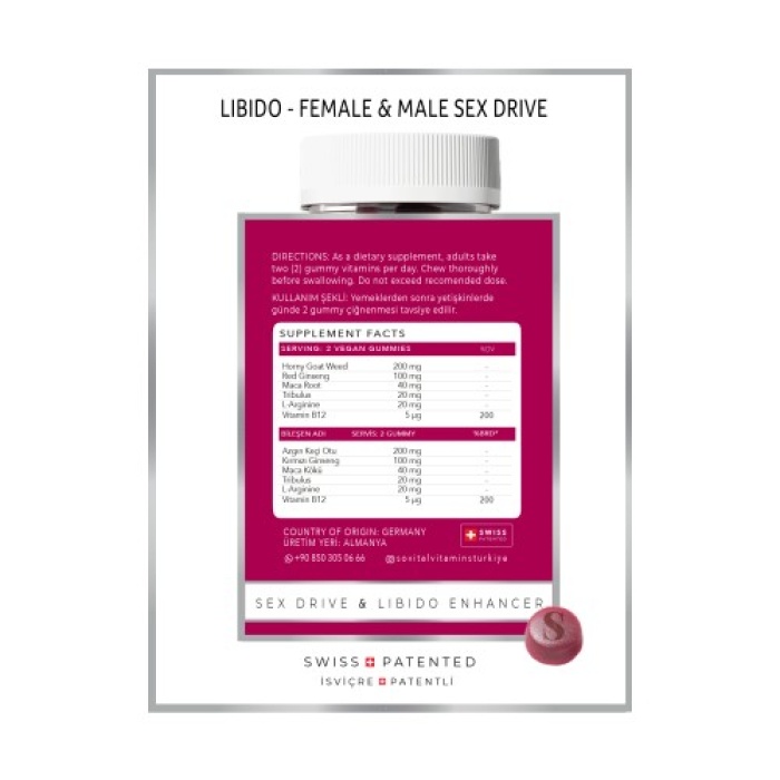 Sovital Make Love Libido Arttırıcı 60 Vegan Gummy