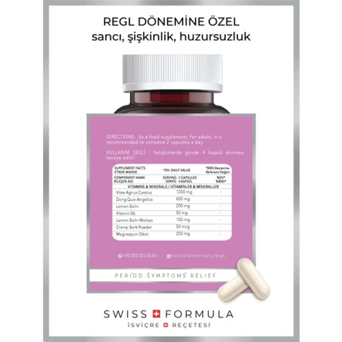 Sovital No Cry Regl Dönemine Özel 48 Kapsül