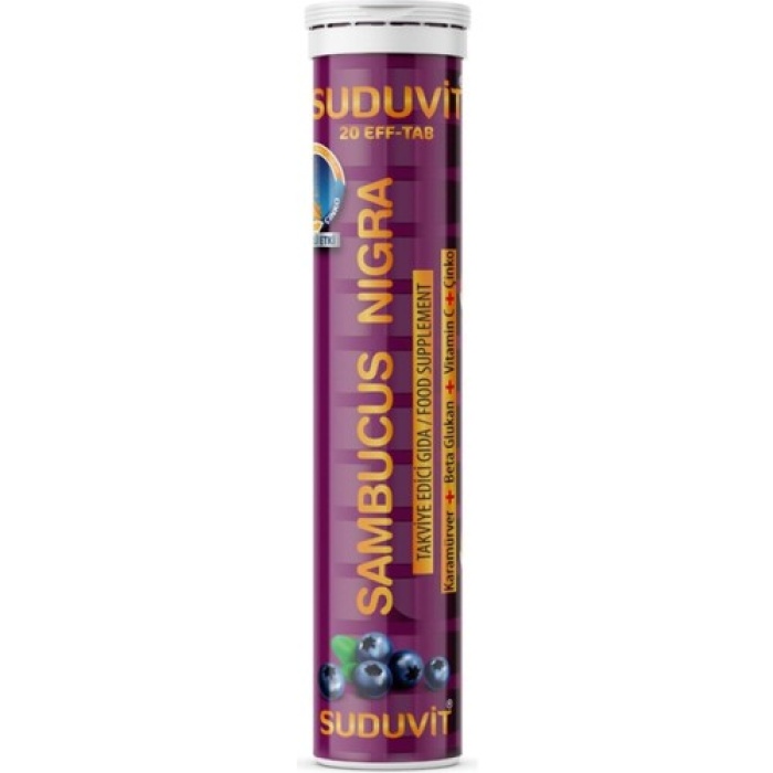 Suduvit Tablet Efervesan Sambucus+Vitamin C+Betaglucan+Çinko 20Li