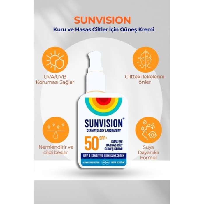 Sunvision Kuru Ve Hassas Cilt Güneş Kremi 50Ml