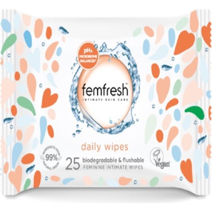 Femfresh Dış Genital Bölge Islak Mendili 25Li
