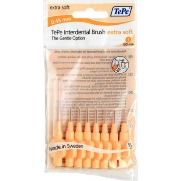 Tepe Extra Soft Arayüz Fırçası Turuncu 0.45Mm 8Li T111