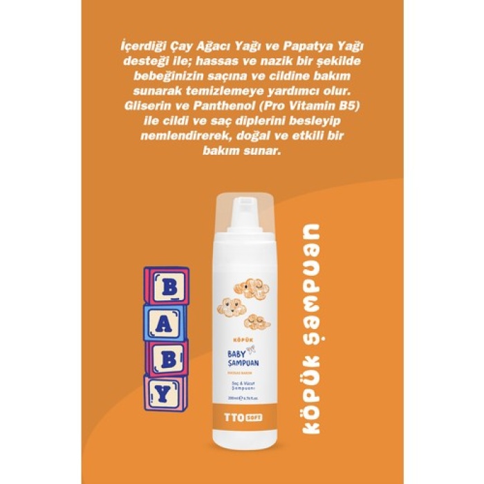 Tto Soft Bebek Köpük Şampuan 200Ml