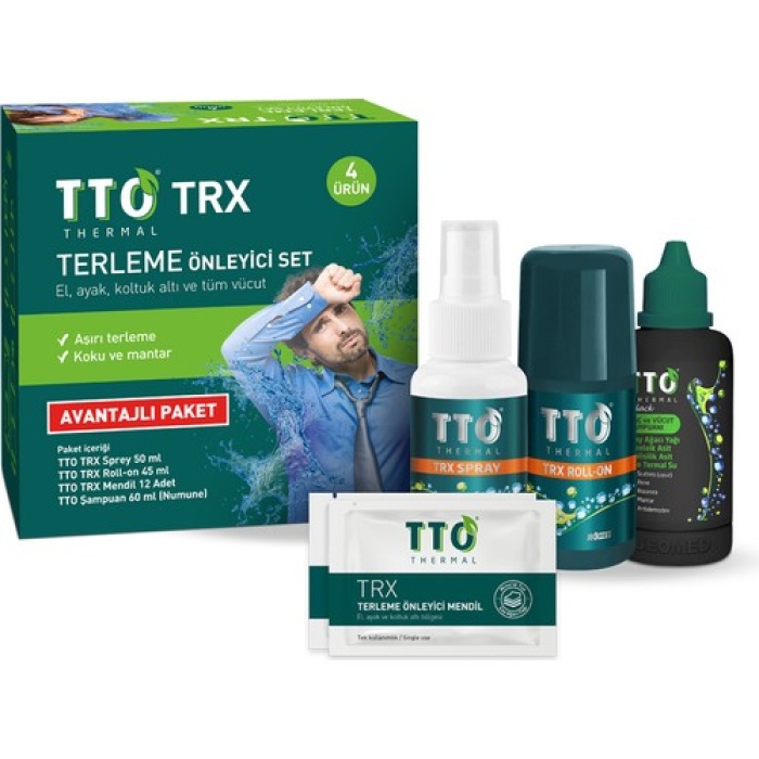 Tto Thermal Trx Terleme Önleyici Set ( Sprey50Ml-Roll On 45Ml-Mendil 12 Ad-Şamp 60Ml)