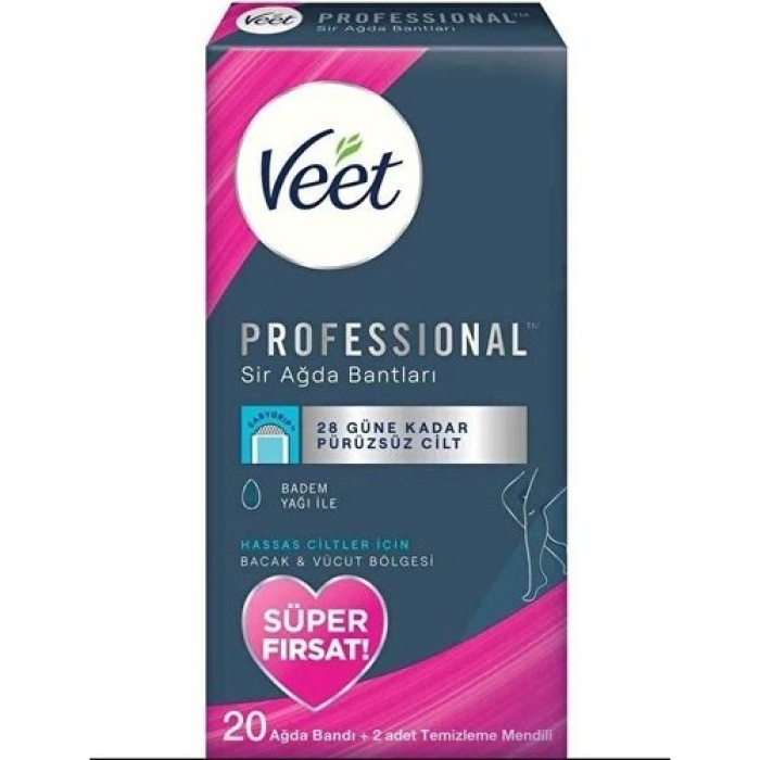 Veet Hassas Ciltler İçin Sir Ağda Bandı 20Li