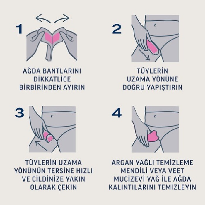 Veet Hipoalerjenik Sir Ağda Bandı Pure Bikini Bölgesi Ve Koltuk Altı 16Lı + 3 Adet Temizleme Mendili Hediye
