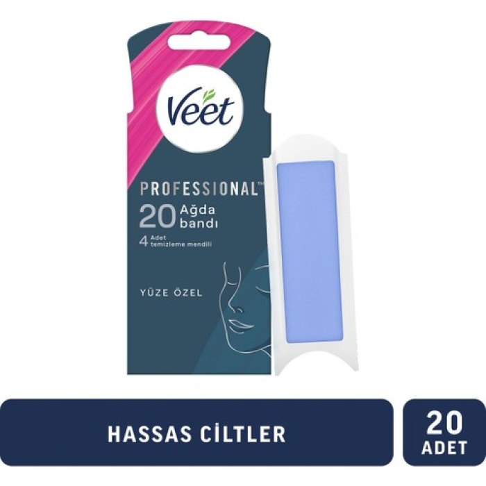 Veet Naturals Yüz Sir Ağda Bandı Tüm Cilt Tipleri İçin 20 Adet