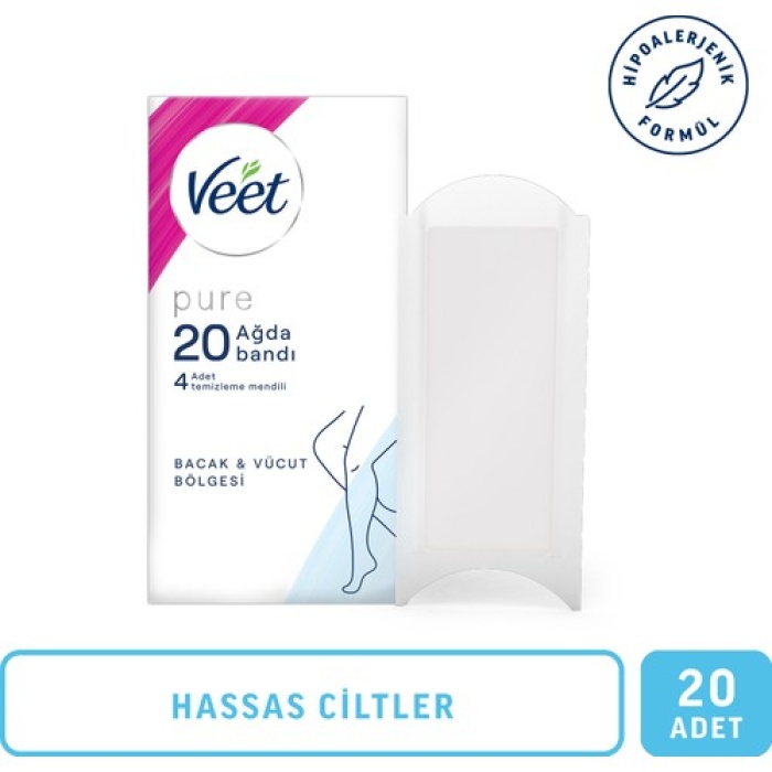 Veet Pure Ağda Bandı Vucut Bölgesi 20 Adet Yenı