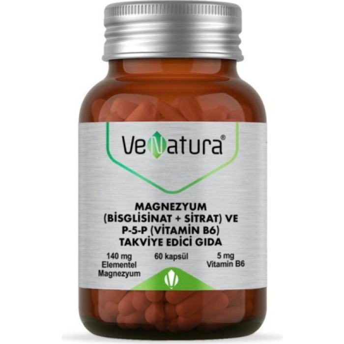 Venatura Magnezyum Bısglısınat+Strt+P5P+B6 60 Kaps.