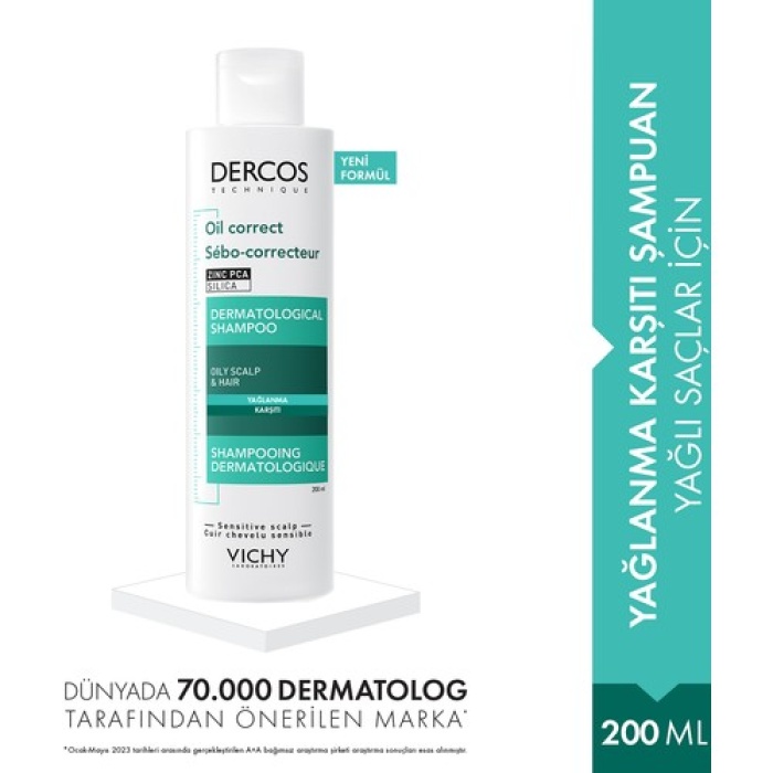 Vichy Dercos Sebum Control Shampoo 200 Ml