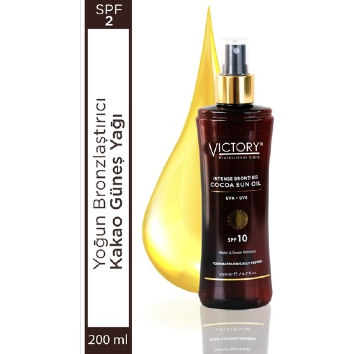 Vıctory Bronzlaştırıcı Güneş Yağı Spf 10 (Kakao Yağlı) 200 Ml