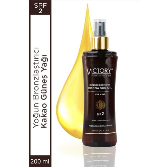 Vıctory Bronzlaştırıcı Kakao Yağı Spf 2 200 Ml