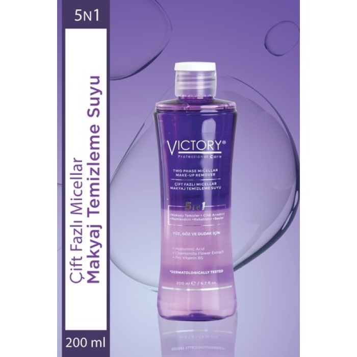Vıctory Çift Fazlı Micellar Makyaj Temizleme Suyu 200 Ml