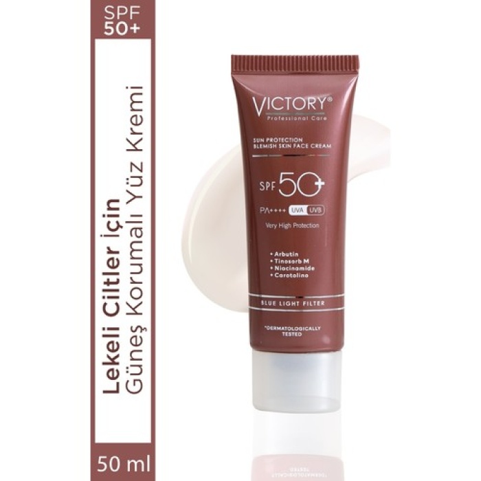 Vıctory Leke Karşıtı Spf 50+ Yüz Kremi (Mavi Işık Filtreli) 50 Ml