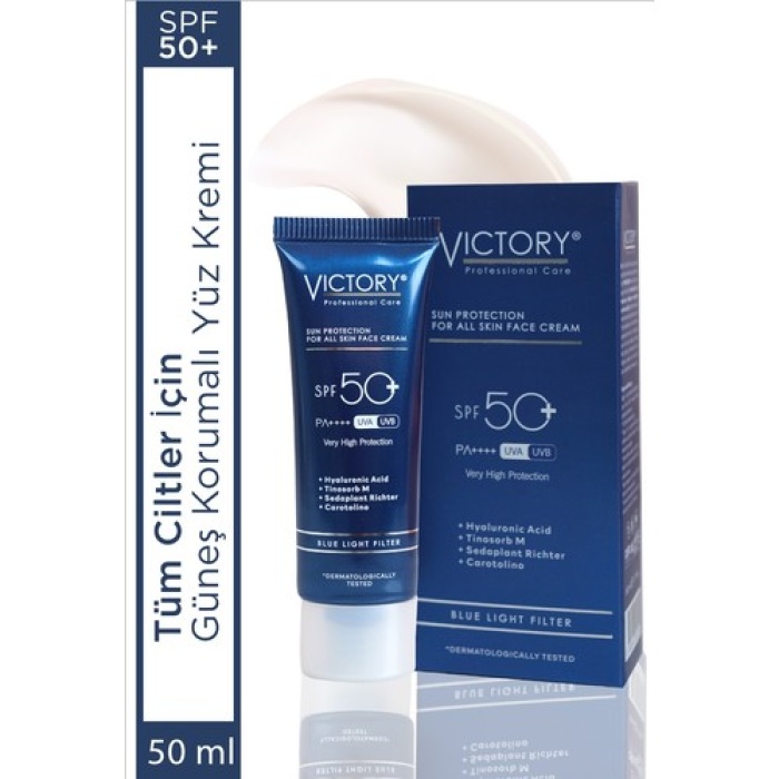 Vıctory Tüm Ciltler Spf 50+ Yüz Kremi (Mavi Işık Filtreli) 50 Ml